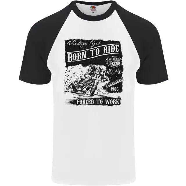 Cafe Racer Biker Motorcycle Motorbike Mens S/S Baseball T-Shirt