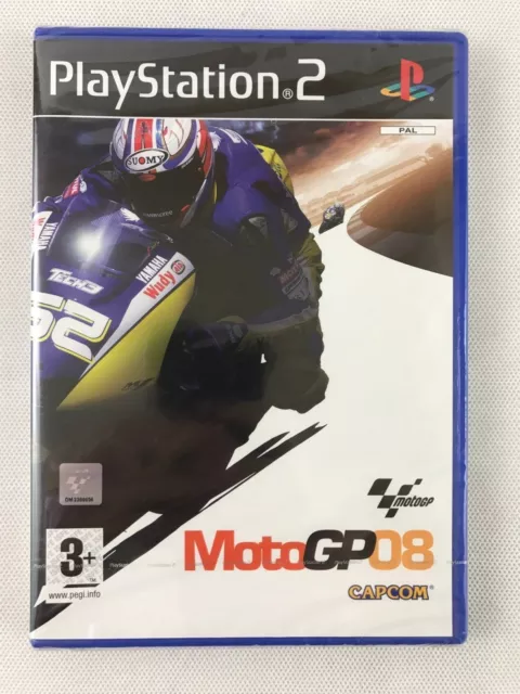 PS2 MotoGP 08, UK Pal, nuovissima e sigillata in fabbrica Sony