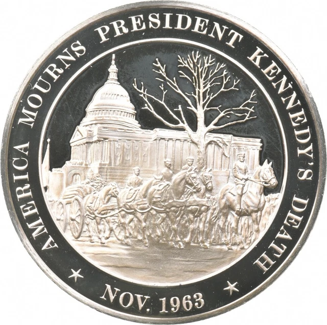 Sterling Silver Franklin Mint American History 925 36.7 Grams Round/Art Bar *553