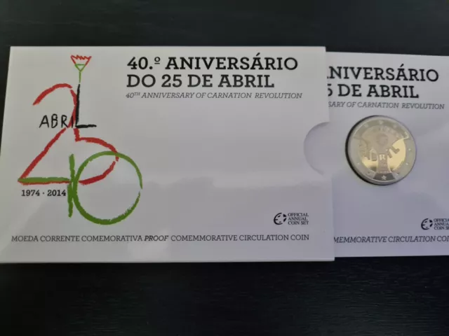 2 Euro Coincard Portugal 2014 Nelkenrevolution PP