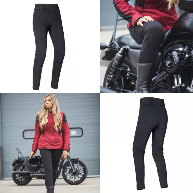 Oxford Super 2.0 New Ladies Leggings Motorcycle Motorbike Casual Aramid Black