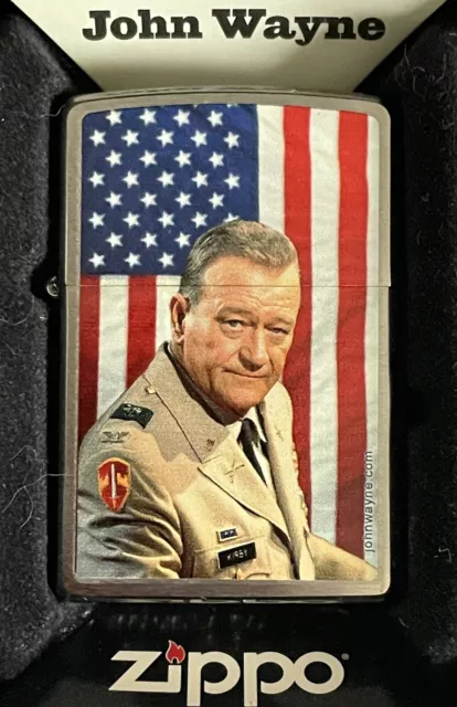 2012 Rare Zippo Lighter "John Wayne", From The John Wayne Collection Nos & Boxed