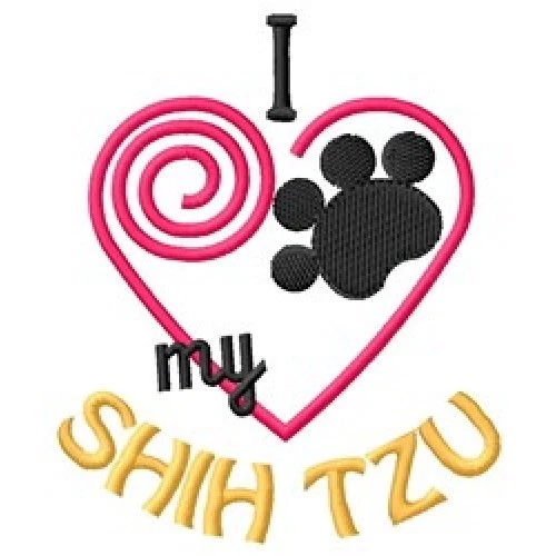 I "Heart" My Shih Tzu Fleece Jacket 1346-2 Size S - XXL