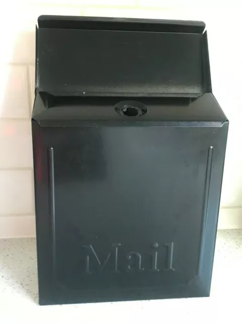 Decorative black metal wall mount or freestanding mailbox
