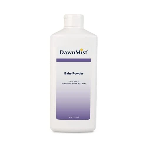 Dukal Dawn Mist Baby Powder, Cornstarch, 14 oz. (Pack of 12)