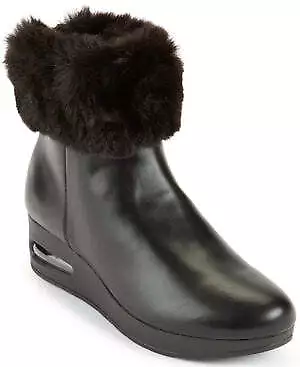 Dkny Womens Abri Faux Leather Fur Lined Booties Size 7 Medium B M Pair of Shoes