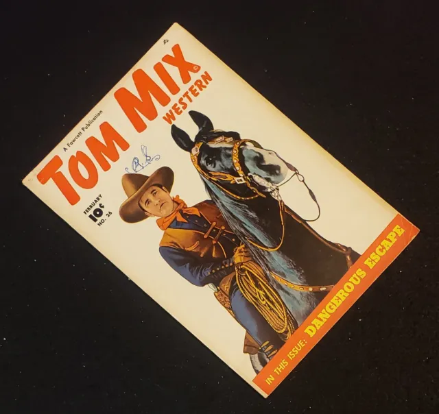 Tom Mix Western #26 - '50 Fawcett Golden Age Comic Book - Pfeufer Art/Story(278)