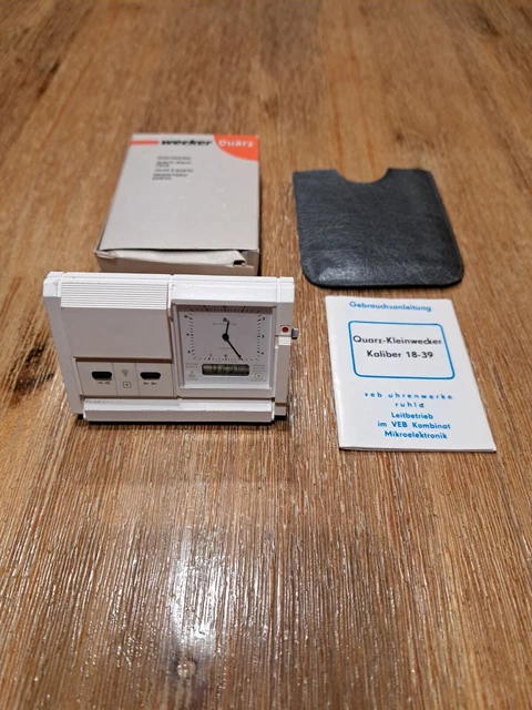 Ruhla Uhr  Wecker  Eurochron Kleinwecker Reisewecker   selten DDR vintage