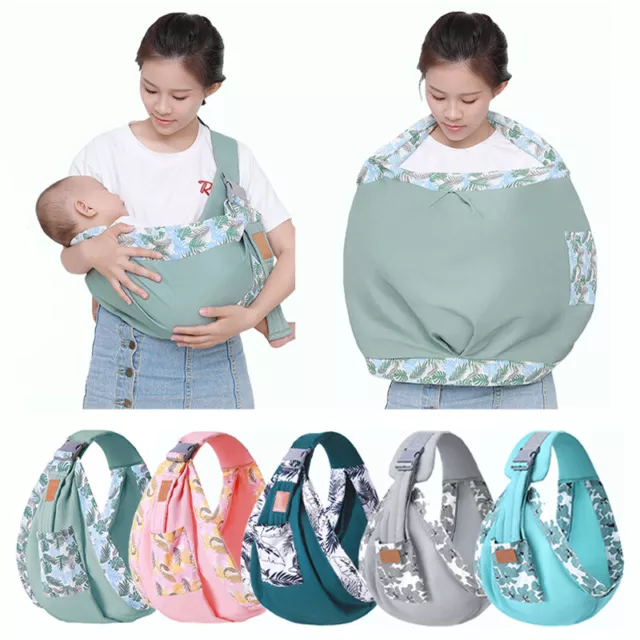 Newborn Sling Dual Use Infant Nursing Cover Carrier Mesh Fabric Baby Sling 0-35M