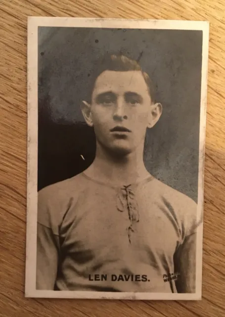 Cardiff Player Trade Card by Thomson 1923 Footballer Signed Real Photo L. Davies