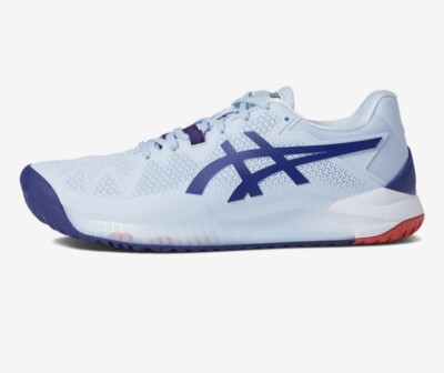 asics blue tennis shoes