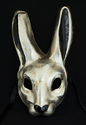 Mask from Venice Rabbit Mixed Paper Mache Silver - Craft 176