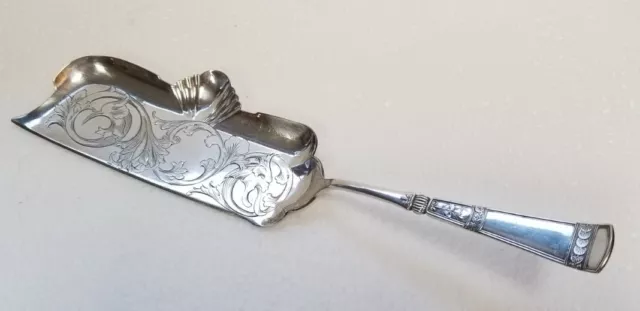 Antique Victorian Aesthetic  Silver Plated Crumb Catcher by Derby Silver Co.