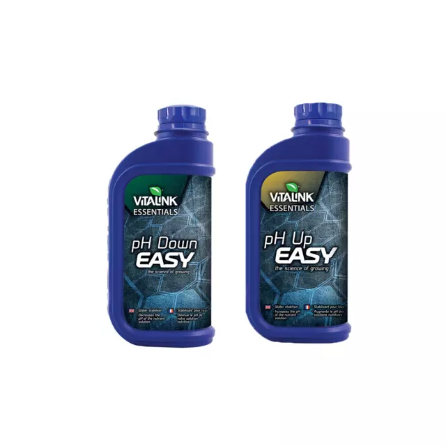 Hydroponics Vitalink Essentials PH Down PH Up EASY 250ml 1L Solution Growing
