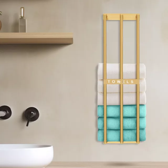 Modern Badezimmer Handtuchhalter Wand Handtuchhalter Badetuchhalter Gold 22.04lb 3