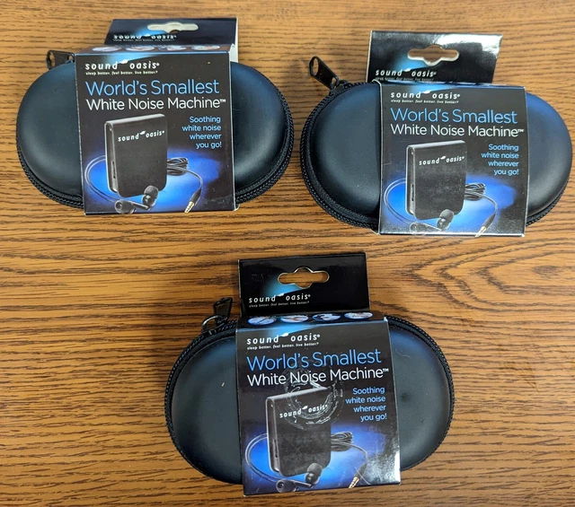 Lot Of 3 - Sound Oasis World's Smallest White Noise Machine New In Package