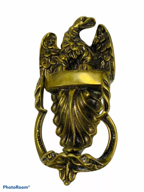 🔥 American Eagle 🇺🇸 Brass Finish Cast Metal Door Knocker