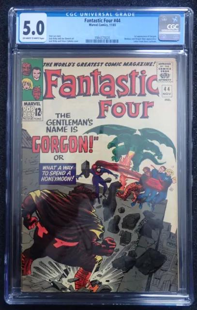 Fantastic Four #44  CGC 5.0 OW/WH  1st Gorgon Appearance 1965