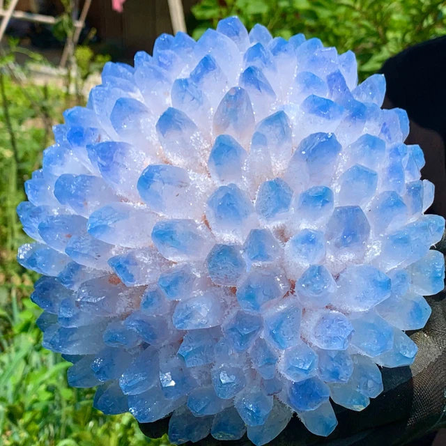 13.64LB New Find BLUE Phantom Quartz Crystal Cluster Mineral Specimen Healing
