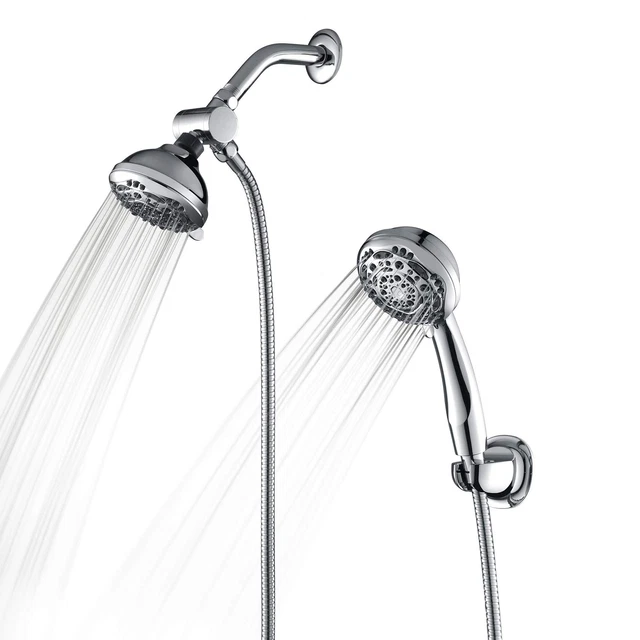 4.3-inch chrome-plated top spray shower and a handheld shower in one