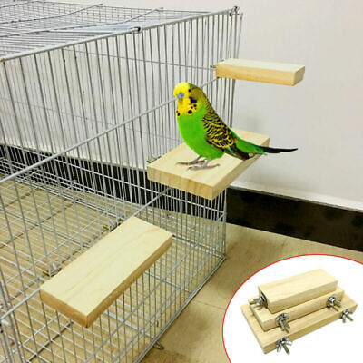 Climbing Stairs Branches Cage Accessories for Macaw Conure Parakeet Budgie Cockatiels Lovebirds Canaries Cockatoo Bird Perch Stand T Shape Wood Parrot Birdcage Stick Toy Resting Perch 