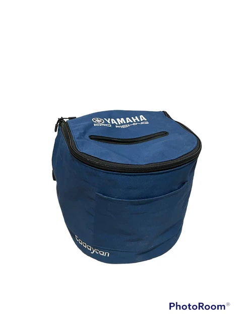 Blue Yamaha pro Fishing Caddy Can Boat Portable Trashcan
