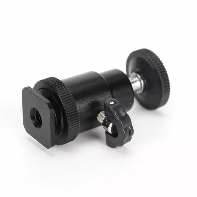 1/4" Black Ball Head Bracket/Holder/Mount For Camera Tripod Hot Shoe Adapte_QZ 3