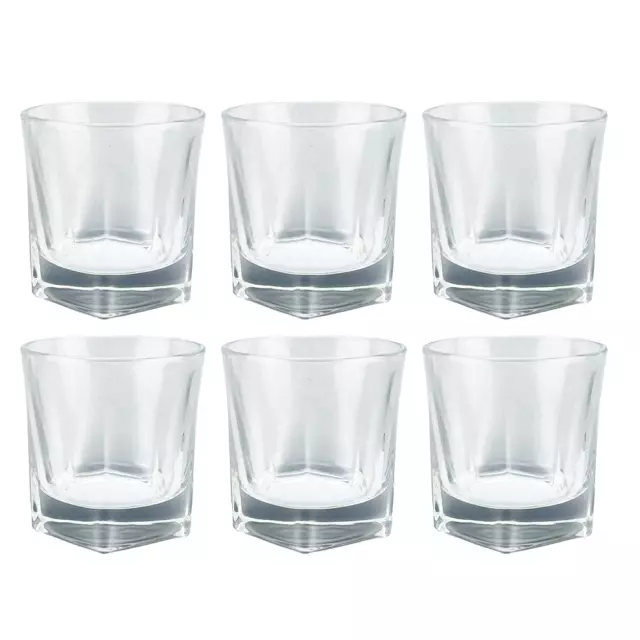 6 x Scotch Whisky Vodka Spirit Glass Cup Tumbler Mug 200ml Clear Drinking Water