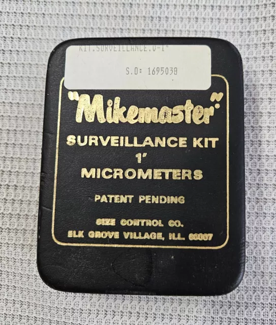 Mikemaster Surveillance Kit 1" Micrometer Calibration Check for 0 -1"