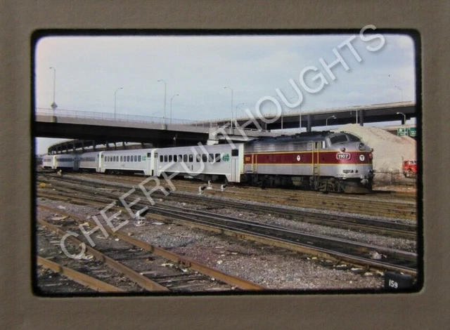 Original '85 Kodachrome Slide MBTA Boston Rail 1107 FP10 w/GOT Passenger   38T16