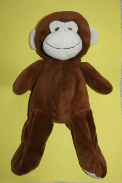 Max Et Sax Max & Sax Doudou Peluche Singe Marron Blanc Gm 38 Cm Etat Neuf