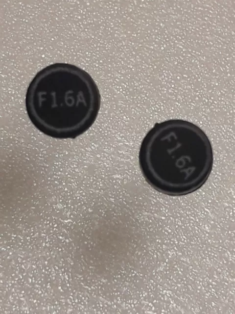 2X Fusible TR5. 1.6A.RAPIDE.F1.6A.Diametre 8,5mm.