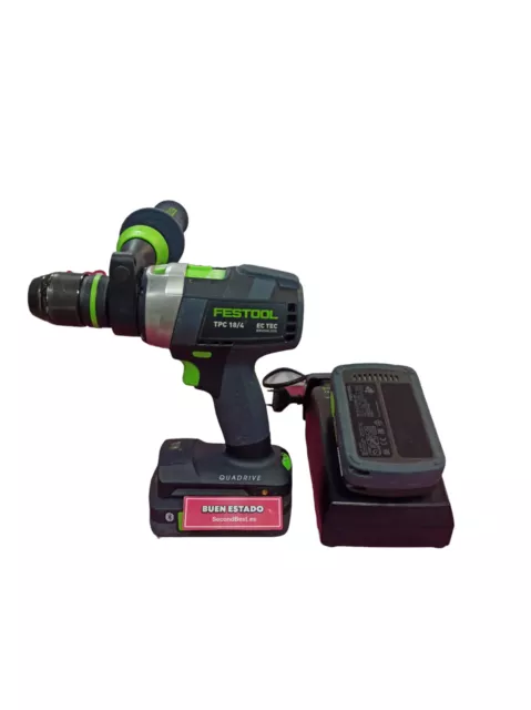 Festool TCP 18/4 Taladro Percutor con 2 Baterías 18v 4,0 Ah Azul Segunda Mano