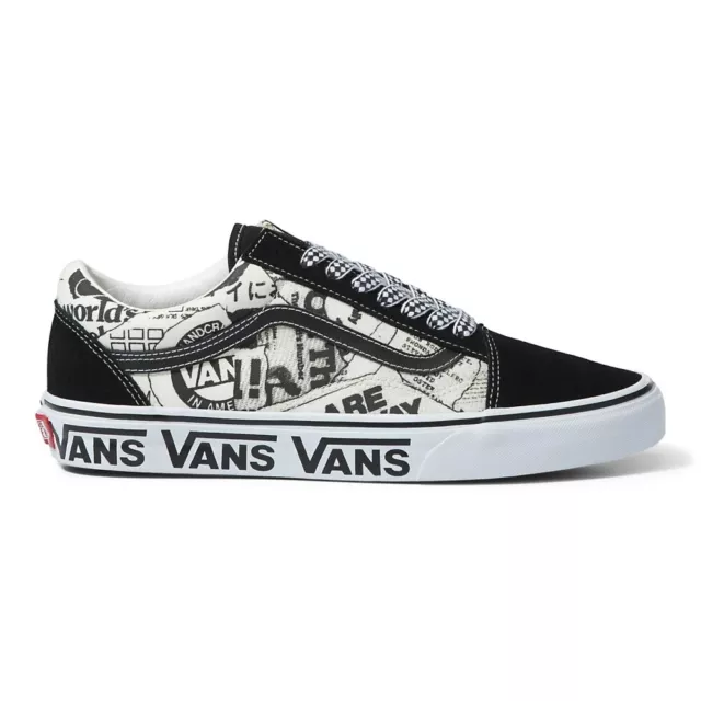 New Vans Old Skool Vans Collage Black/White Sneakers Low-Top Shoes 2022