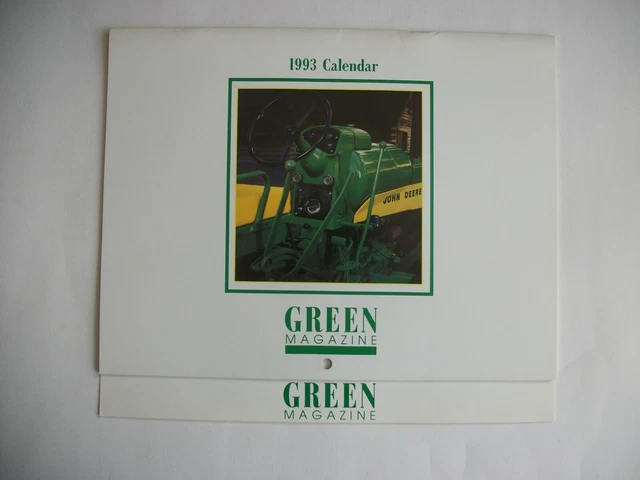 John Deere 1993 Green Magazine Two Cylinder Tractor Calendar