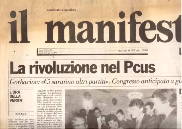 M8 Il Manifesto N. 30 Anno Xx 6 Febbraio 1990