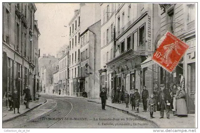Cpa 94 - Nogent Sur Marne - The Big Street On The Phone - Many Characters