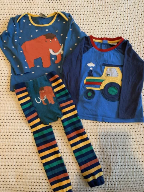 Frugi 2-3 Small Bundle Leggings T-shirt Mammoth Tractor