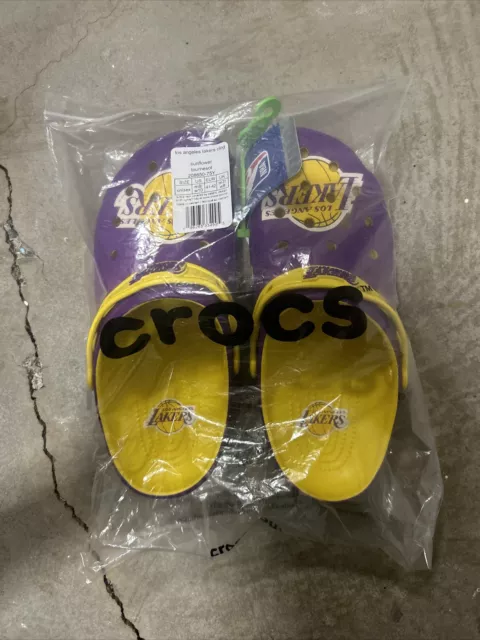 NEW Mens Crocs Los Angeles Lakers Clogs, size 8 (also womens 10)          shoes