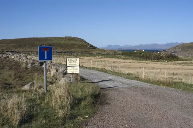 Photo 6x4 End of the public road at Opinan Mellon Udrigle  c2009