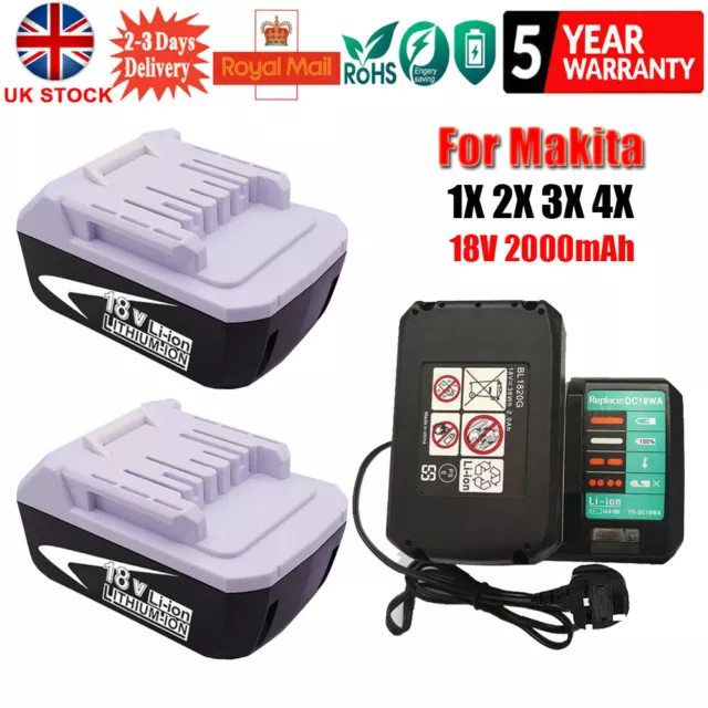 For Genuine Makita Battery 18V G-Series BL1813G BL1815G BL1820G 195608-4 Lithium