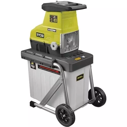 Ryobi™ 2400W Heavy Duty Crushing Electric Shredder Garden Mulcher Wood Chipper