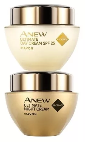 AVON ANEW Ultimate 45+ Crema de Día + de noche Dorada Set Piel Arrugas 50+50ml 2