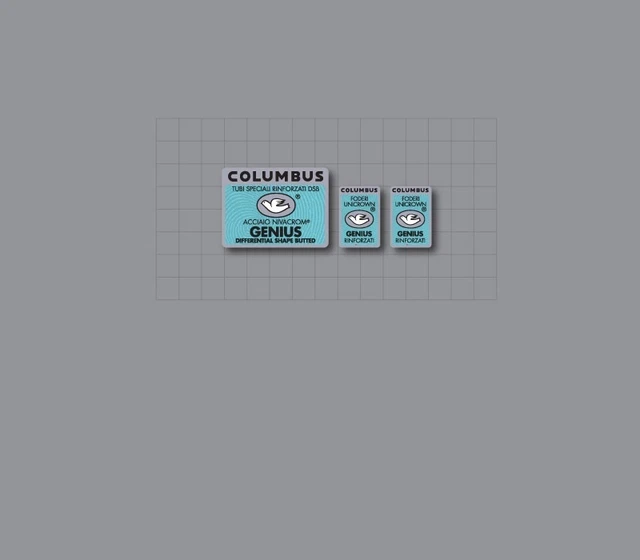 Autocollants Columbus Genius Pour Cadre Et Fourche De Vélo – Décalcos #7B, Vinyle Ultra-Résistant