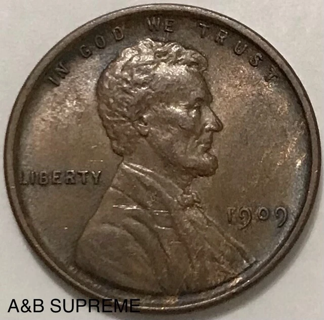 1909 VDB Lincoln Wheat Cent Bronze Penny BROWN Bu Uncirculated