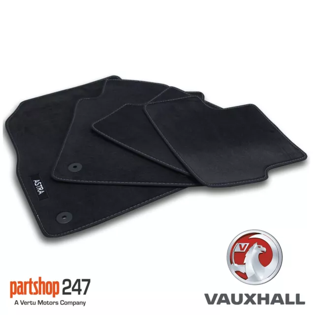 Genuine Oe Vauxhall Astra J Mk6 Velour Black Tailored Front/Rear Floor Car Mats