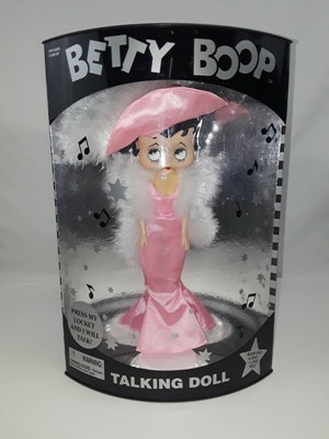 King Features (1998) Betty Boop w Pink Satin Dress Talking Poseable 12" Doll