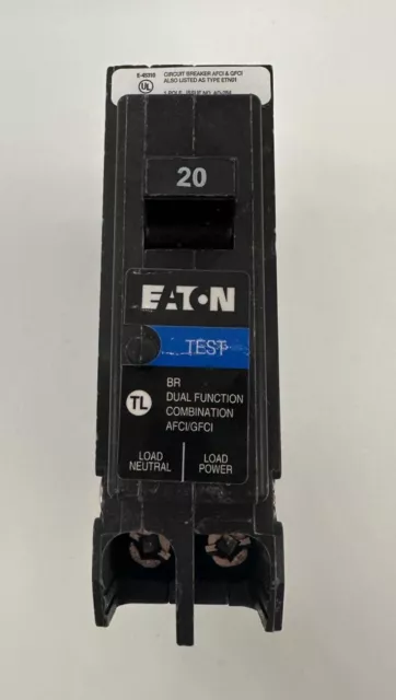 Eaton Cutler Hammer BRP120DF 20 Amp Dual Function GFCI/AFCI TESTED