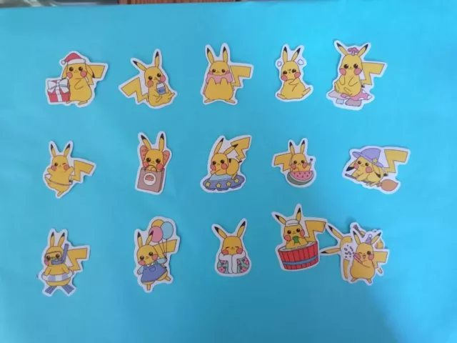 10er Set Pokémon Pikachu Sticker Aufkleber