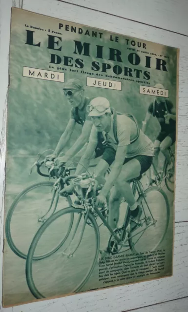 Miroir Sports 21-07 1938 Cyclisme Tour France Vervaecke Gino Bartali Ciclismo